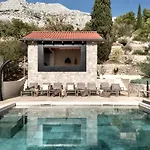 Luxauthentic Villa With Heated Pool Salt Stone - Sauna, Jacuzzi, Gym, Outdoor Kitchen With Bbq