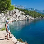 Studio Apartment In Brela With A Sea View, Terrace, Air Conditioning, Wifi 201-3